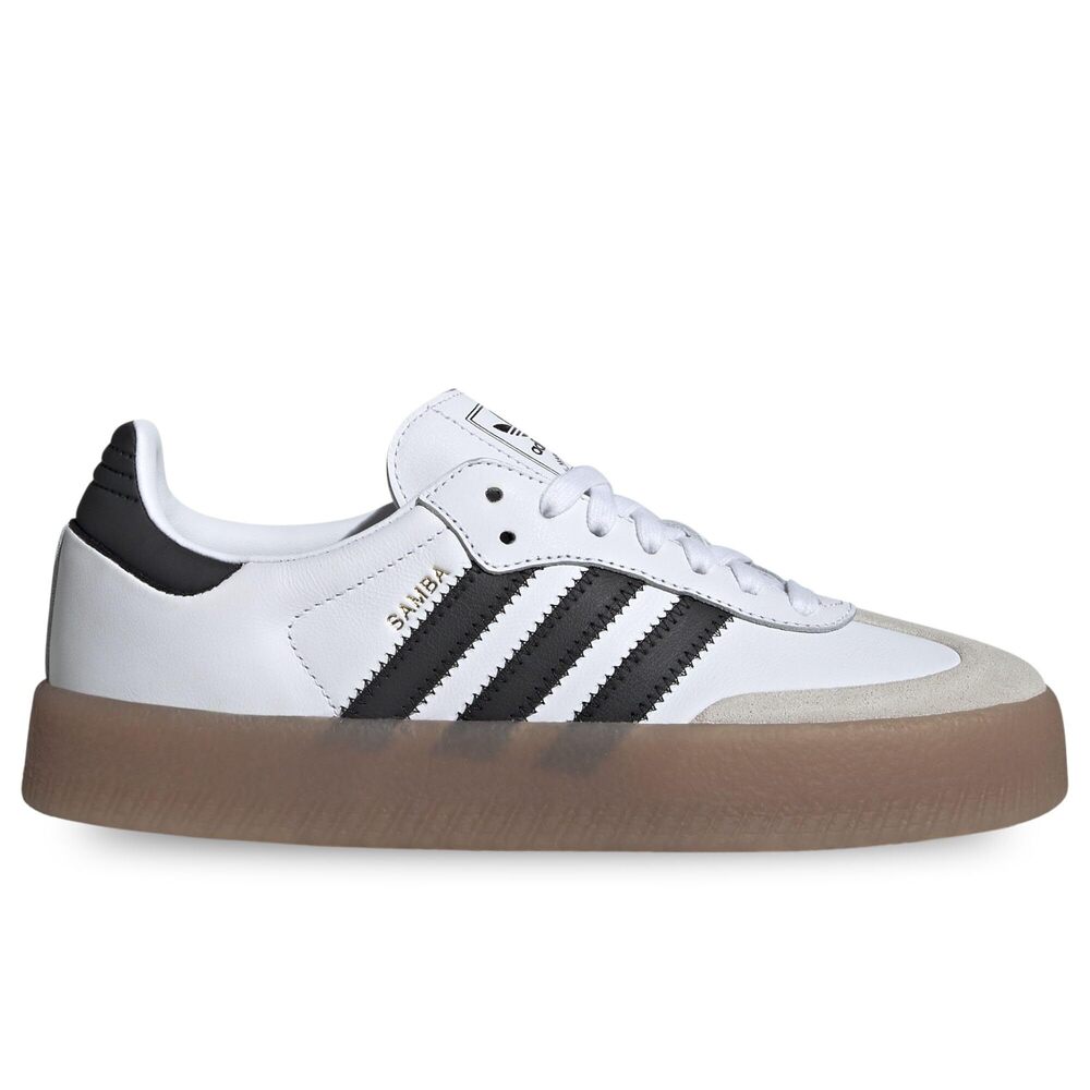 adidas Sambae WMNS Sneakers, Cloud White/Core Black/Gold Metallic, Size 7.5